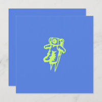 Cartão Plano do Astronauta