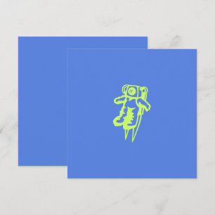 Cartão Plano do Astronauta