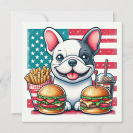 Cartão Plano do Bulldog Francês