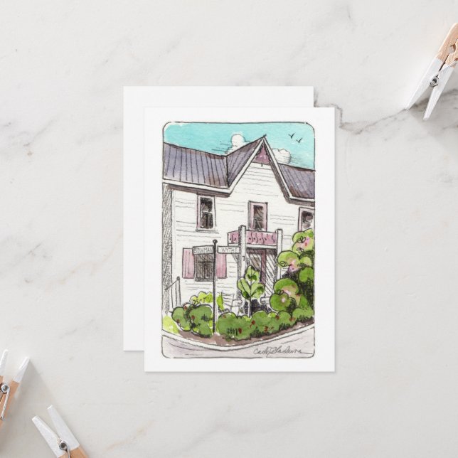 Cartão plano do Instituto Chautuaqua, Casa Vitoria (Frente/Verso In Situ)