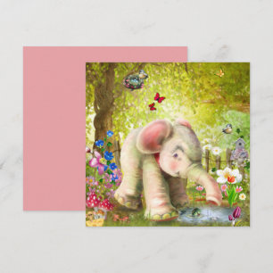 Cartão Plano Fantasia de Elefante Bebê