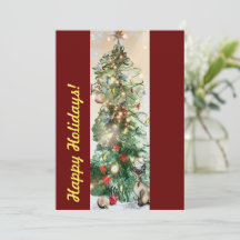 Cartão Plano Feliz Férias com Árvore de Natal