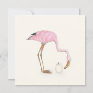 Cartão plano Flamingo