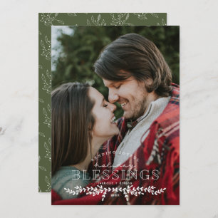 Cartão plano fotográfico com letra alegre de bençã