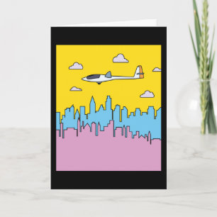 Cartão Plano Glider Retro