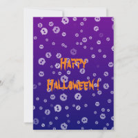 Cartão plano Halloween Skulls