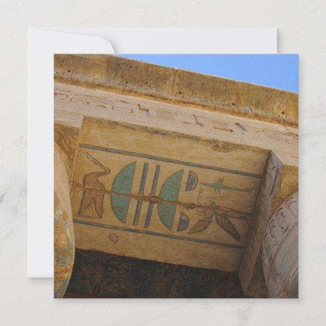 Cartão plano Hieróglifos Antigos do Egito (Frente)