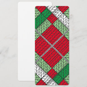Cartão plano HOLIDAY ARGYLE KNIT 4x9.25 / Vertical