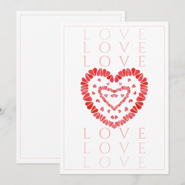 Cartão Plano LOVE 5x7 (Frente/Verso)