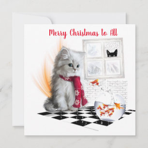 Cartão plano natalino