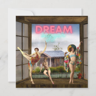 Cartão plano para dançarinas de arte alterada ma