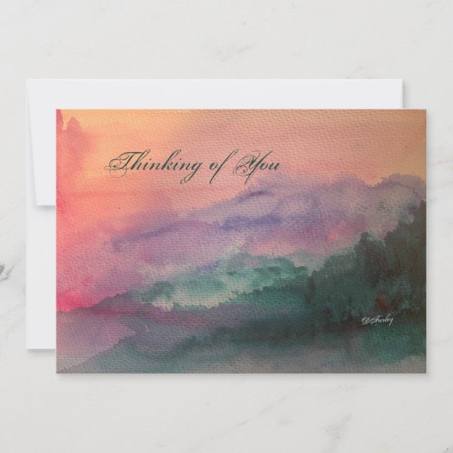 Cartão plano para Montanhas Blue Ridge (Frente)