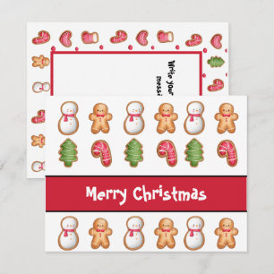 Cartão Plano Personalizado de Biscoito de Natal