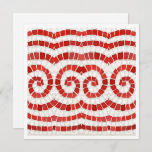Cartão plano quadrado VERMELHO IONIC MOSAIC 5,25"