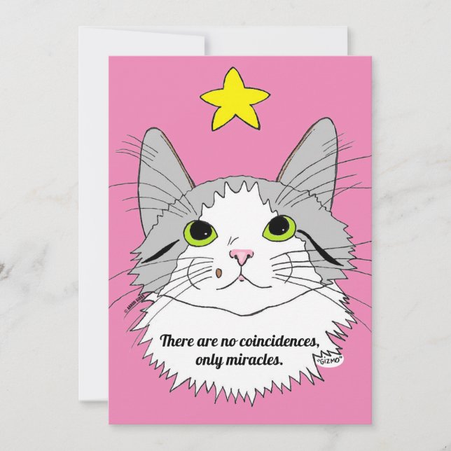 Cartão plano sem coincidências, apenas milagres Gi (Frente)