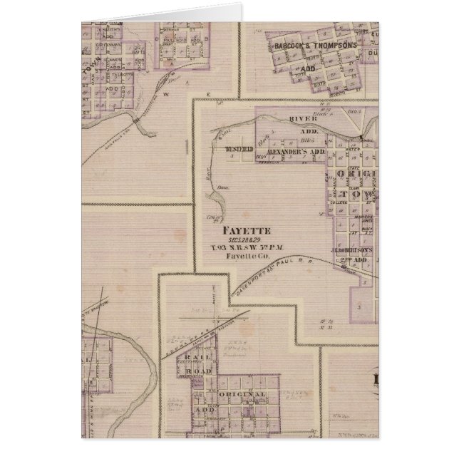 Cartão Planos de Cedar Falls (Frente)