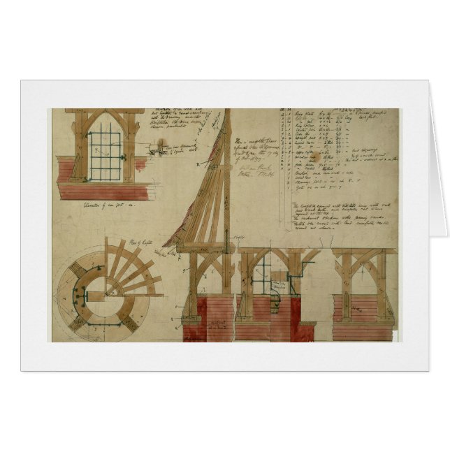 Cartão Planos para a casa vermelha, charneca de Bexley (Frente Horizontal)