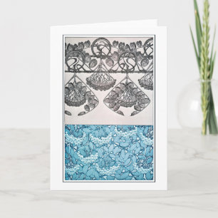 Cartão Plantas de Arte Nouveau Estilo, Mucha