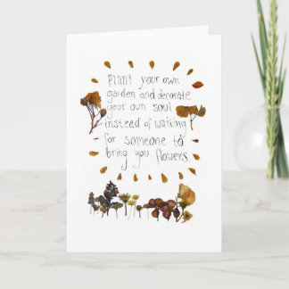 Cartão Plante seu próprio jardim inspirado