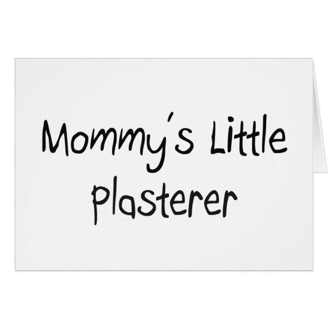 Cartão Plasterer pequeno de Mommys (Frente Horizontal)