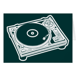 Cartão Plataforma giratória da velha escola