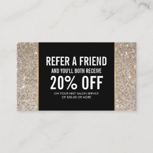 Cartão Platinum Glitter e Glamor de Referência
