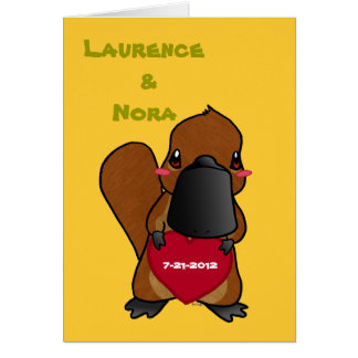 Cartão Platypus bonito