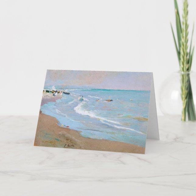 Cartão Playa de Valencia | Joaquín Sorolla (Frente)