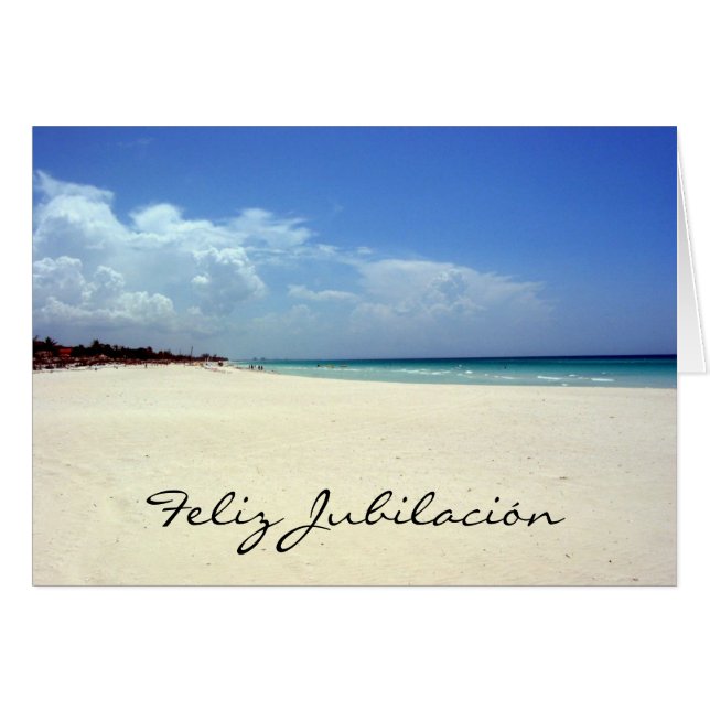 Cartão playa jubilación (Frente Horizontal)