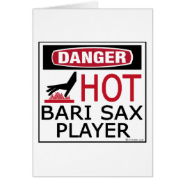 Cartão Player de Sax Bari Quente
