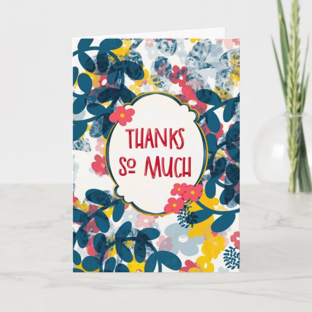Cartão Playful Posies – Thank You So Much (Frente)