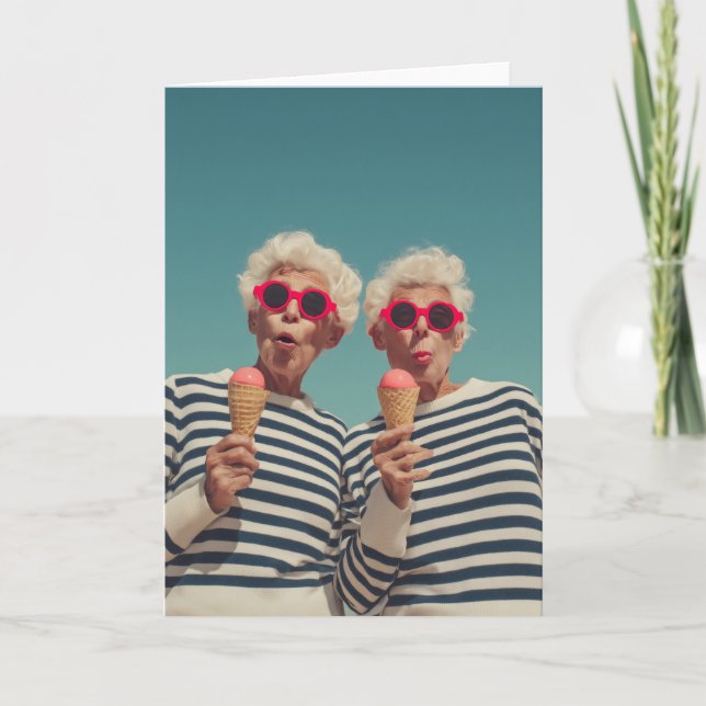 Cartão Playful Senior Summer Vibes (Frente)