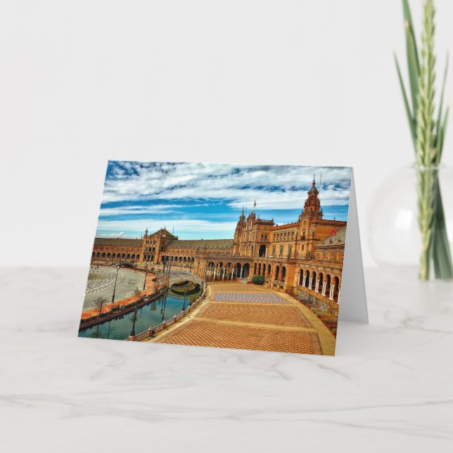 Cartão Plaza de Espana, Sevilha. Espanha (Frente)