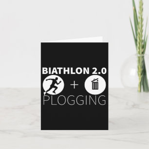 Cartão Plogging Biatlo 2.0 Corrida e Proteção Ambiental P