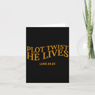 Cartão Plot Twist Ele Vive Páscoa Engraçada Cristã Tod