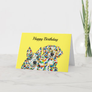 Cartão Plott Hound & Australian Shepherd Birthday Card