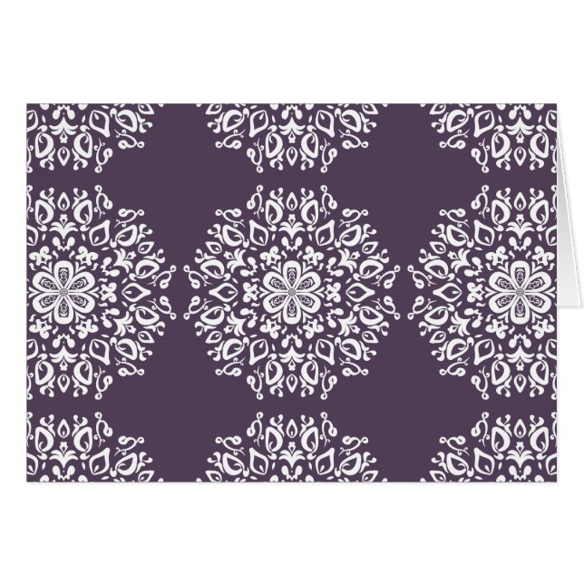 Cartão Plum Mandala (Frente Horizontal)