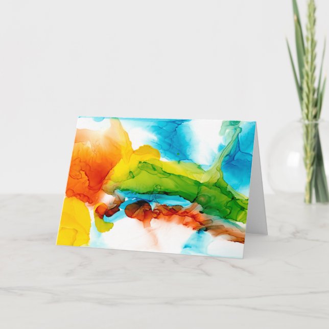 Cartão Pluma Principal - Cores de Água (Frente)