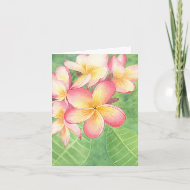 Cartão Plumeria Greeting Card (Frente)