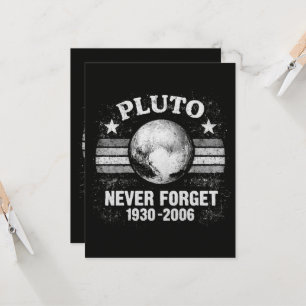 Cartão Plutão Nunca Esqueça
