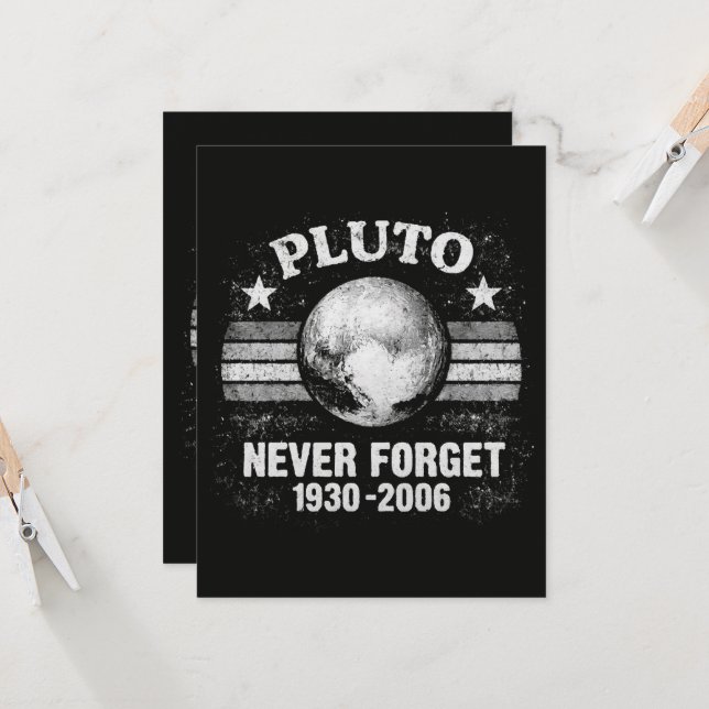 Cartão Plutão Nunca Esqueça (Frente/Verso In Situ)