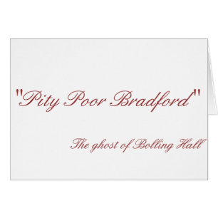 Cartão pobre de Bradford da piedade