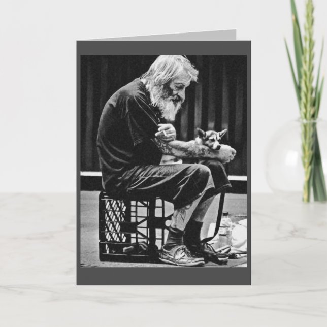 Cartão Pobre Natal do Homem (Frente)