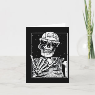 Cartão Pocket Skeleton Rockhand Halloween Legal Music Roc