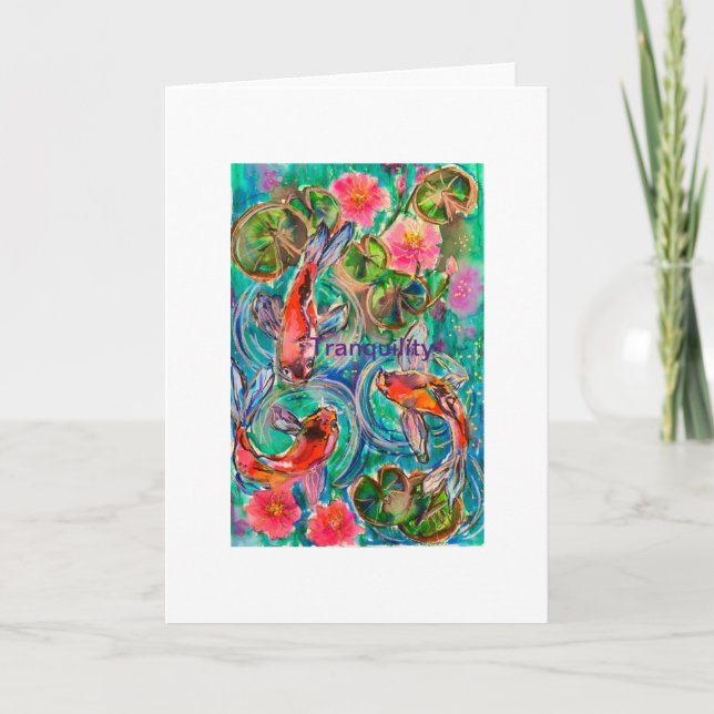 Cartão Poço de Koi (Frente)