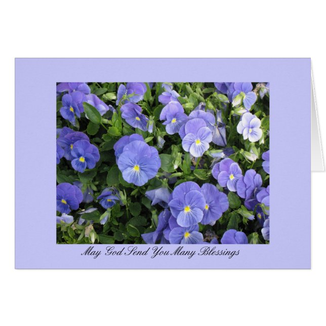 Cartão Pode o deus enviar-lhe muitas bênçãos (Frente Horizontal)