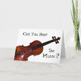 Cartão Pode você ouvir a música? - Violino