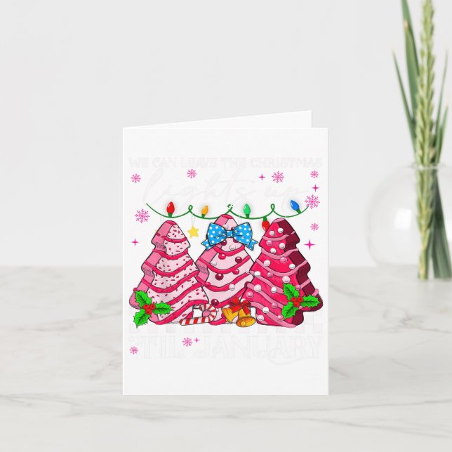 Cartão Podemos Deixar As Luzes De Natal Para Janeiro X (Frente)