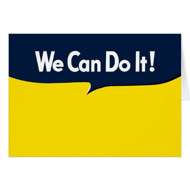 Cartão Podemos fazer isso, diz Rosie (Frente Horizontal)