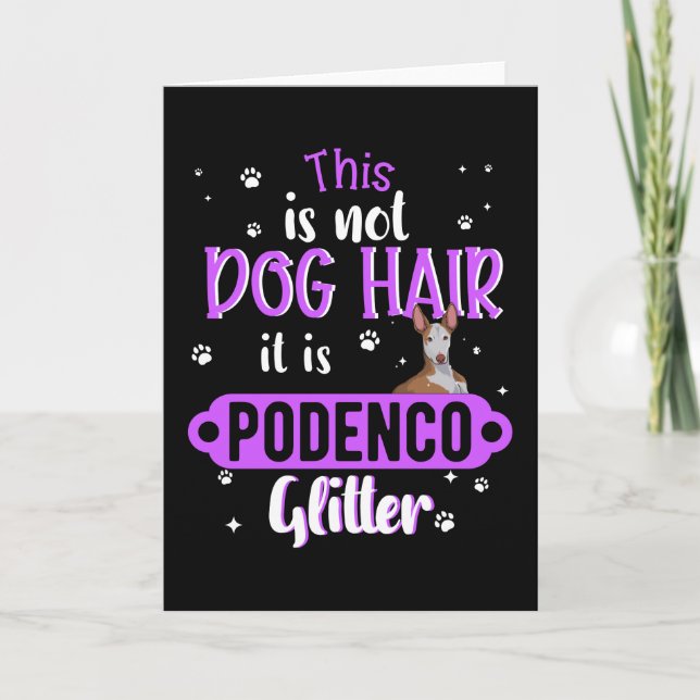 Cartão Podenco Greyhound Dog Funny Dift Idea (Frente)